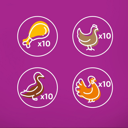 Whiskas Adult 40x85g Drobiowe Frykasy Mokra Karma Dla Dorosłych Kotów 4 Smaki W Galaretce