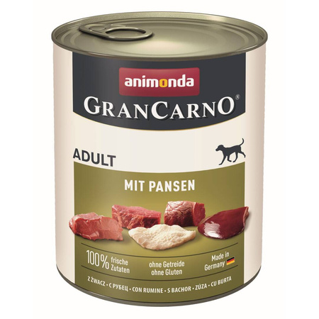 Animonda GranCarno Adult 12x800g Mokra Karma Dla Psa Mix Smaków Królik Łosoś Jeleń Dziczyzna Wołowina Kaczka