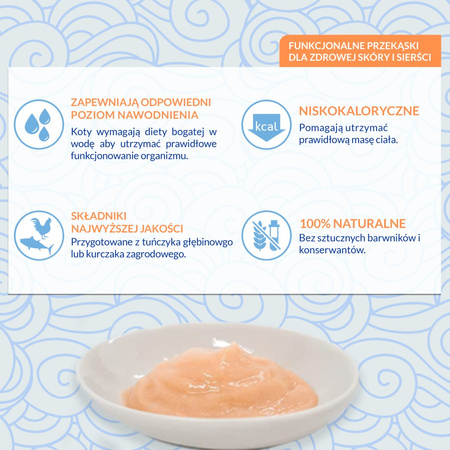 Inaba Cat Churu Skin Coat 4x14g (56g) Kremowy Przysmak Dla Kota Pasta Z Kurczakiem