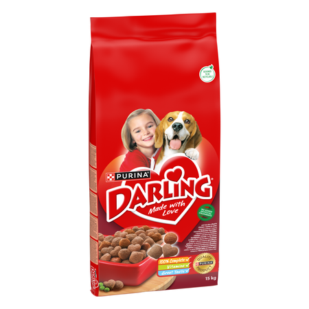Purina Darling Wołowina Kurczak z Warzywami 15kg + Chappi z Drobiem i Wołowiną 13,5kg Sucha Karma dla Psa