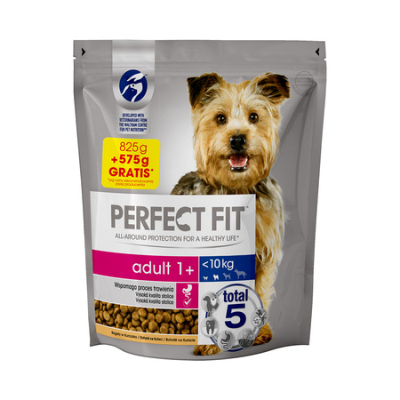 Perfect Fit Adult 6x1400g Bogaty w Kurczaka - Sucha Karma dla Psów Małych Ras 825g + 3450g GRATIS