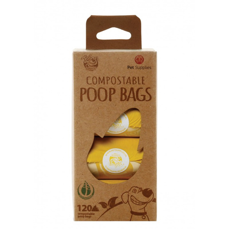 Pet Supplies Poop Bags Ekologiczne Kompostowalne Worki Na Psie Odchody 120szt. Ze Skrobi Kukurydzianej