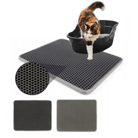 Wycieraczka Pod Kuwetę Zatrzymuje 90% Żwirku 30*30 SZARA