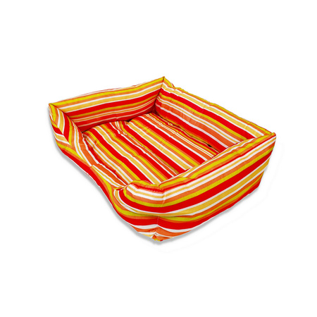 Legowisko Prostokątne Dla Psa i Kota Czerwono-Pomarańczowe 42x32x12cm