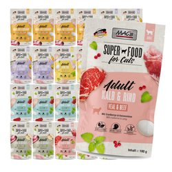 MAC's Mokra Karma Dla Kota Mix Smaków 24x100g Kurczak Kaczka Krewetki Jagnięcina Cielęcina Wołowina