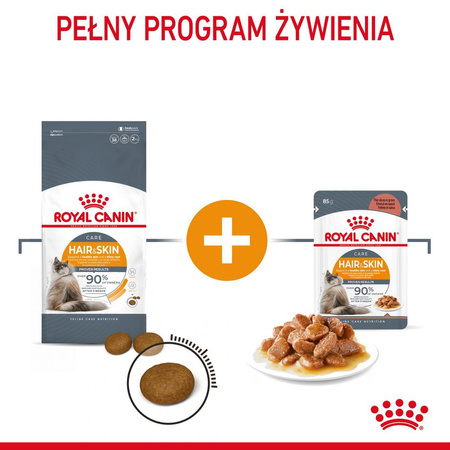 Royal Canin Hair&Skin Care 2kg Karma Sucha Dla Kotów Dorosłych Lśniąca Sierść i Zdrowa Skóra