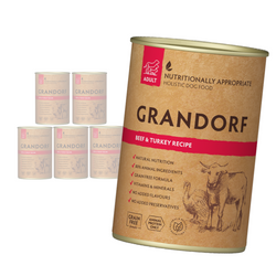 Grandorf Beef Turkey 6x400g Mokra Karma Dla Psów Dorosłych z Wołowiną i Indykiem