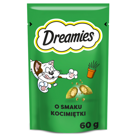 Dreamies Przysmak Dla Kota Chrupiące Paszteciki Z Nadzieniem Z Nutą Kocimiętki 60g