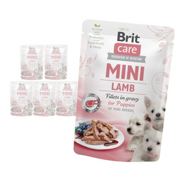 Brit Care Mini Pouch Puppy Jagnięcina w Sosie 6x85g Mokra Karma Dla Szczeniąt Ras Małych i Miniaturowych
