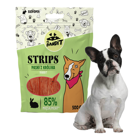 Mr Bandit STRIPS Paski z królika 500g - naturalny przysmak dla psa