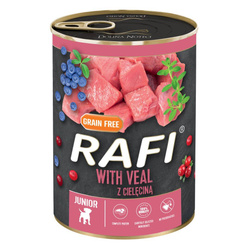 Rafi mokra Karma dla Psa Junior z Cielęciną Puszka 400 g