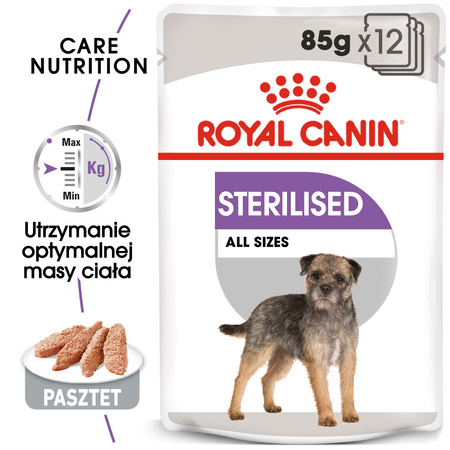 Royal Canin CCN Sterilised 24x85g Karma Mokra Pasztet Dla Psów Dorosłych Sterylizowanych