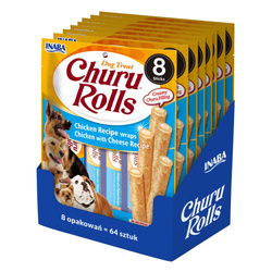 Inaba Dog Churu Rolls Wraps 8x96g Przysmak dla Psa Kurczak z Serem