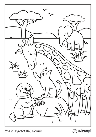 Kolorowanka ze Zwięrzętami Przygody Unika i Unii