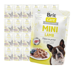 Brit Care Mini Pouch Adult Jagnięcina w Sosie 24x85g Mokra Karma Dla Psów Ras Małych i Miniaturowych