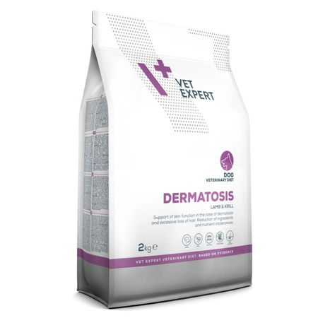 VetExpert Veterinary Diet Dermatosis Lamb & Krill 2kg Sucha Karma Weterynaryjna Dla Psów z Zaburzeniami Dermatologicznymi