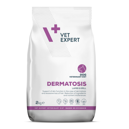 VetExpert Veterinary Diet Dermatosis Lamb & Krill 2kg Sucha Karma Weterynaryjna Dla Psów z Zaburzeniami Dermatologicznymi