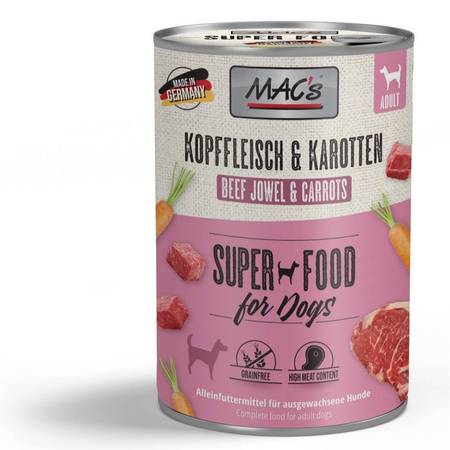 MAC's Dog Bezzbożowa Mokra Karma Dla Psa Mix Smaków Bez Drobiu 6x400g