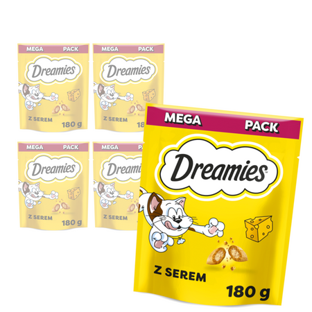 Dreamies z Pysznym Serem Mega Pack 5x180g Przysmaki dla kota