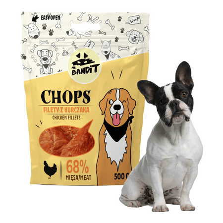 Mr Bandit CHOPS Filety z kurczaka 500g - naturalny przysmak dla psa