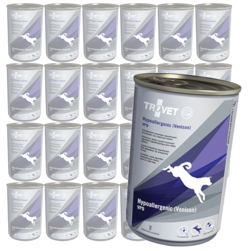 Trovet Hypoallergenic VPD Rich In Venison Dietetyczna Mokra Karma Z Dziczyzną Dla Psa Z Nadwrażliwością Pokarmową