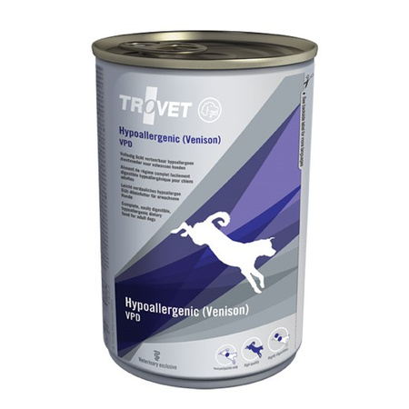 Trovet Hypoallergenic VPD Rich In Venison 24x400g Dietetyczna Mokra Karma Z Dziczyzną Dla Psa Z Nadwrażliwością Pokarmową