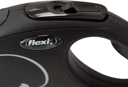 Flexi New Classic M 5m Smycz automatyczna, dla psów do 25kg, Czarny