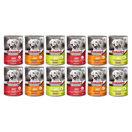 Morando Pro Mokra Karma Dla Psa 3 Smaki Zestaw 12x400g