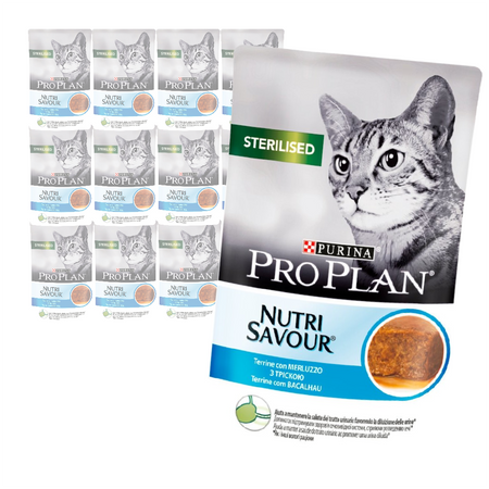 Purina Pro Plan Nutrisavour Sterilised 12x85g Mokra Karma Dla Kota Pasztet z Dorszem