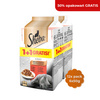 Sheba Saszetka Mini Sos  Mięsne Dania 6x 6x50g + 6 opakowań GRATIS