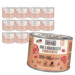 MAC's 12x200g Bezzbożowa Mokra Karma Dla Kota Wołowina Serca Drobiowe