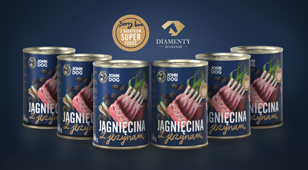 John Dog Berry Line Jagnięcina Z Jeżynami 24x400g Mokra Karma Dla Dorosłych Psów