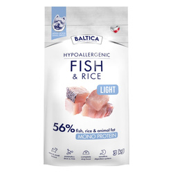 Baltica Adult Light Ryba z Ryżem XS/S 3kg Hipoalergiczna Sucha Karma Dla Psów Miniaturowych i Małych Ras