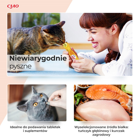 Inaba Cat Churu Pops 4x15g (60g) Kremowy Przysmak Dla Kota Galaretka Z Kurczakiem