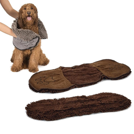 Dirty Dog Ręcznik Pielęgnacyjny Z Mikrofibry Dla Psa Kolor Brązowy 33x79cm