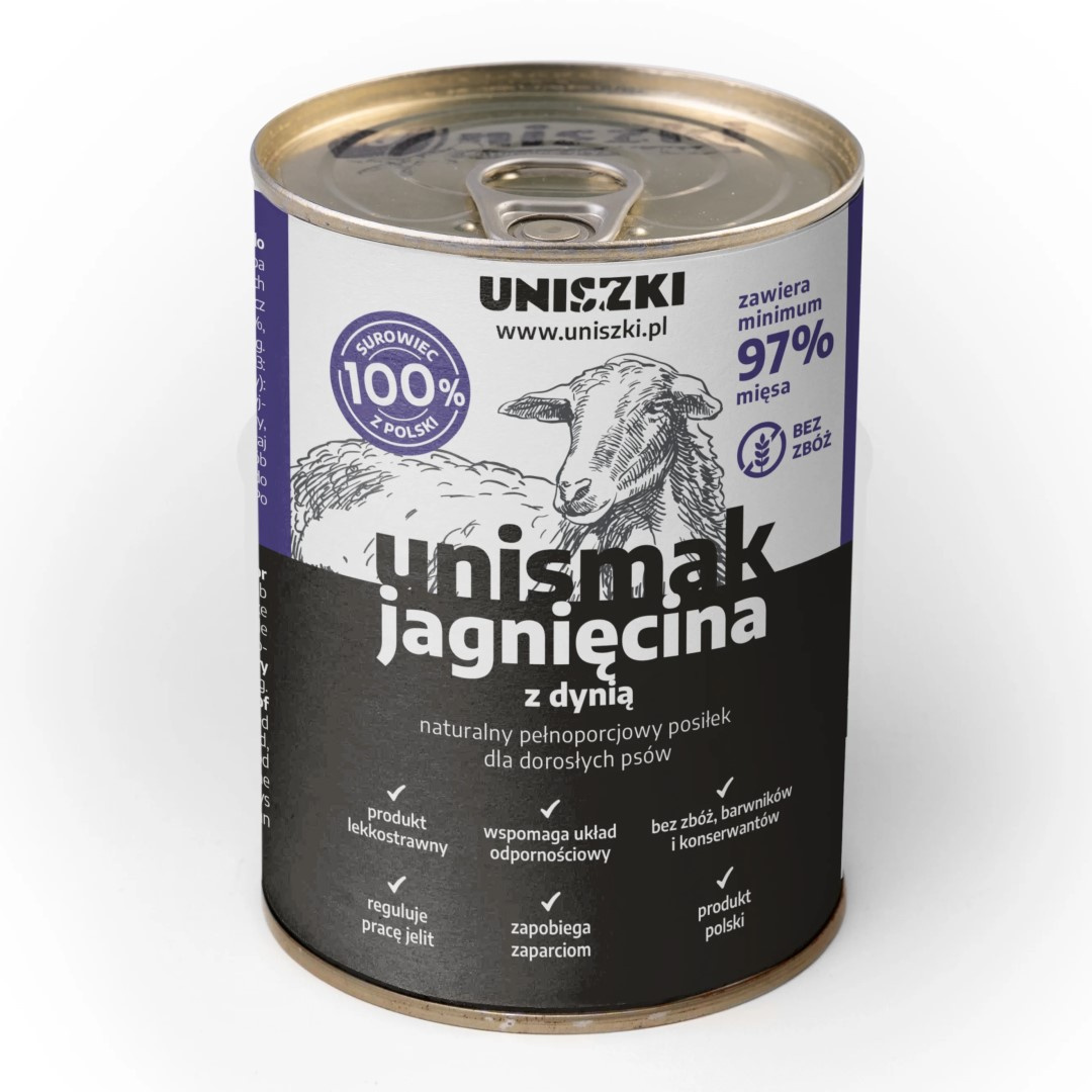 Uniszki Mokra Karma Dla Psa z Jagnięciną