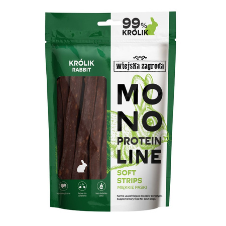 Wiejska Zagroda Monoproteinowe Miękkie Paski 4x100g Przysmak Dla Psa Mix Smaków