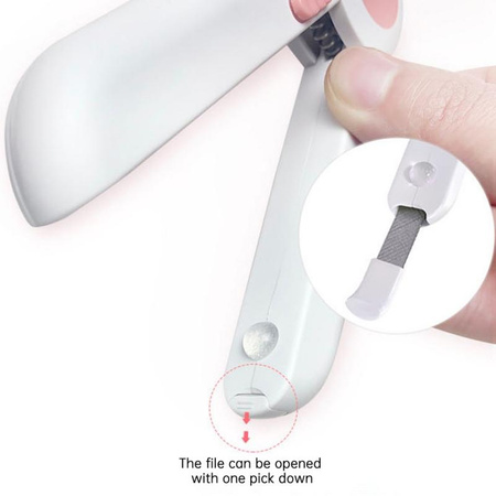 Obcinacz do pazurów dla psów kotów pupili z lampką LED - Niebiesko-Zielony