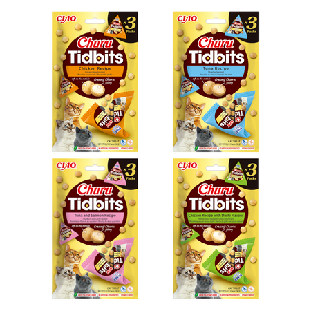 Inaba Cat Churu Tidbits 12x12g Przysmak Dla Kota Mix 4 Smaków