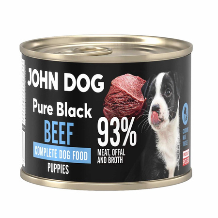 John Dog Pure Black Puppies 6x200g Mokra Karma Dla Szczeniąt Mix 3 Smaków