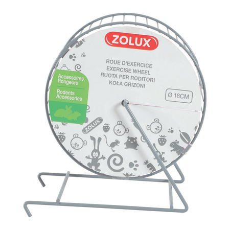 ZOLUX Kołowrotek Metalowy Dla Gryzoni 18 cm Szary