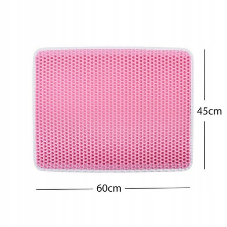 Wycieraczka Pod Kuwetę Zatrzymuje 90% Żwirku 60*45 RÓŻOWA