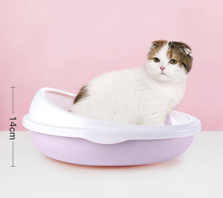 Owalna Kuweta Dla Kota OTWARTA PC-YK08 Lawendowa 41x34x9cm + ŁOPATKA GRATIS