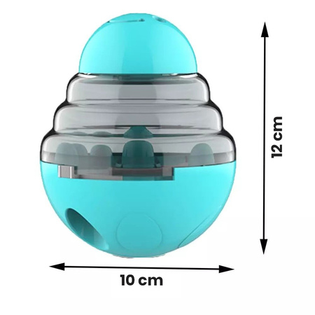 Zabawka Dla Psa Z Dozownikiem Karmy Interaktywna Niebieska 10x12cm