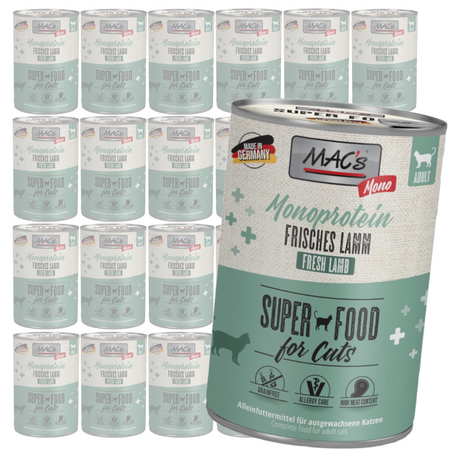 MAC's 24x400g Monoproteinowa Mokra Karma  Dla Kota Jagnięcina