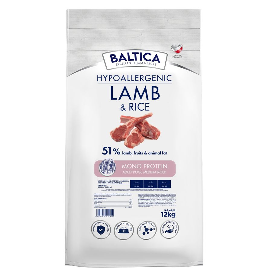 Baltica Adult Hipoalergiczna Sucha Karma Dla Psów Średnich Ras