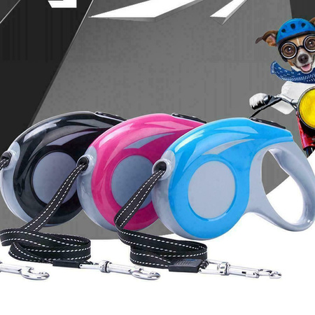 Smycz Automatyczna Różowa Długość dla małych i średnich Psów Psa Kota - 3m Max. obciążenie - 15kg