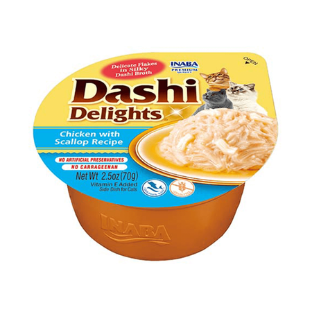 Inaba Cat Dashi Delights 12x70g Uzupełniająca Karma Dla Kota w Bulionie Mix 4 Smaków