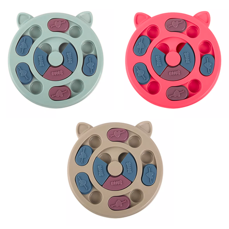 Gra Edukacyjna Interaktywna Dla Psa Spowalniająca Jedzenie Kolor Beżowy Z Uszami