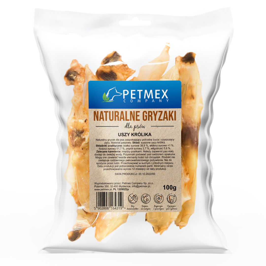 PETMEX ucho królika - gryzak naturalny